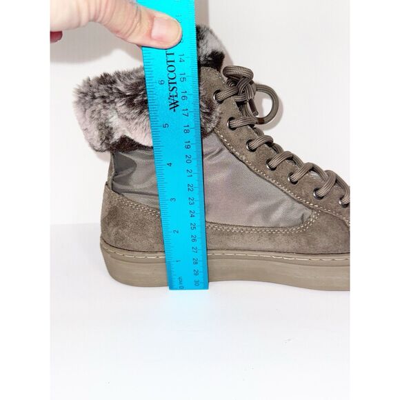 Cougar Dubliner Winter Platform Sneaker Boot Faux Fur Suede Taupe Zip Lace 37/7 - Picture 12 of 16